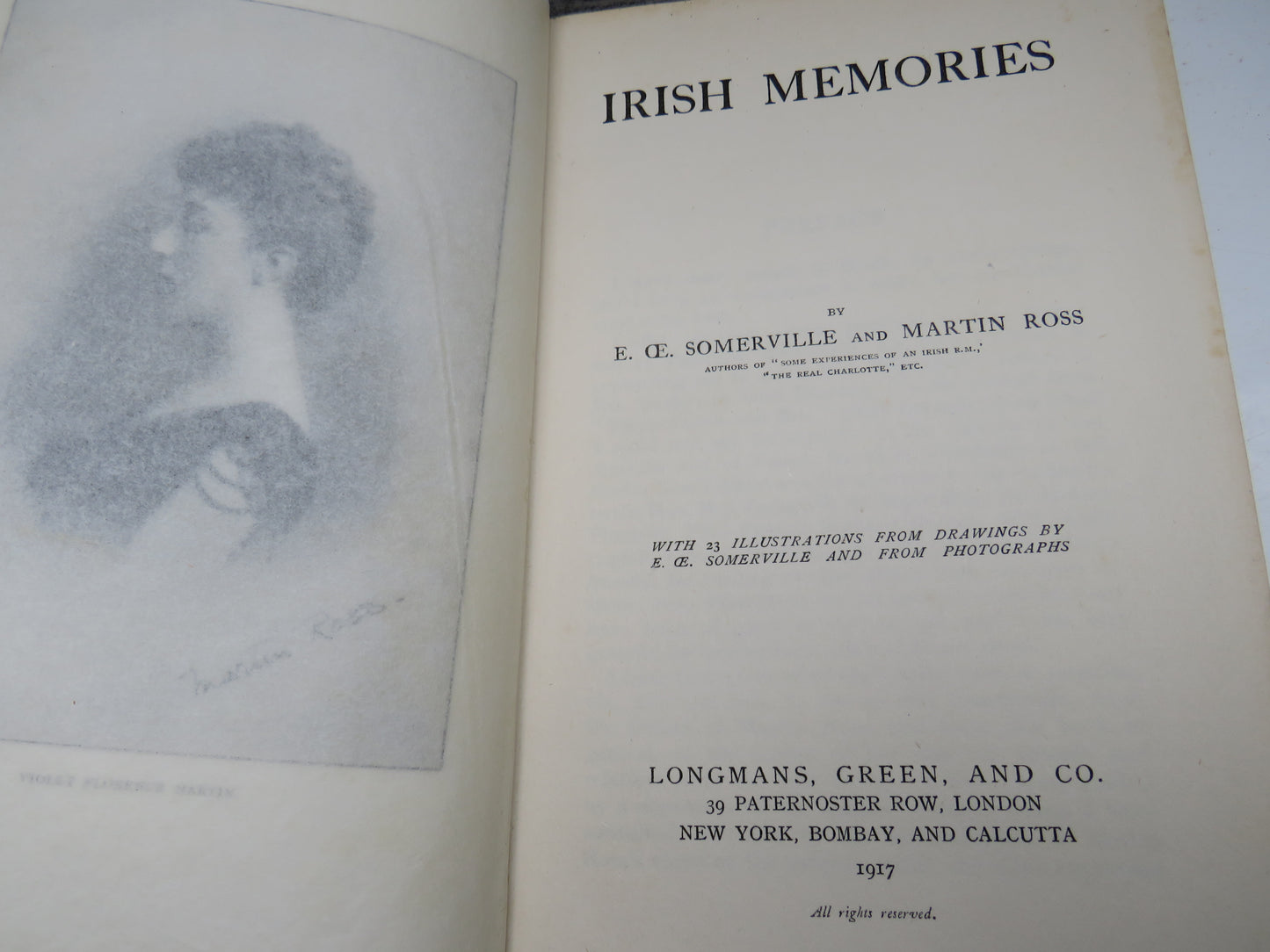 Irish Memories By E. OE. Somerville and Martin Ross 1917
