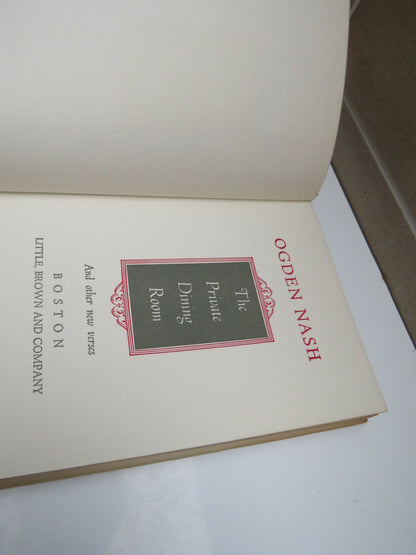 The Private Dining Room And Other New Verses By Ogden Nash 1953 book image 4