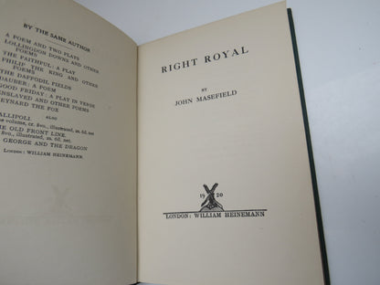 Right Royal By John Masefield 1920 1st Edition book image 3