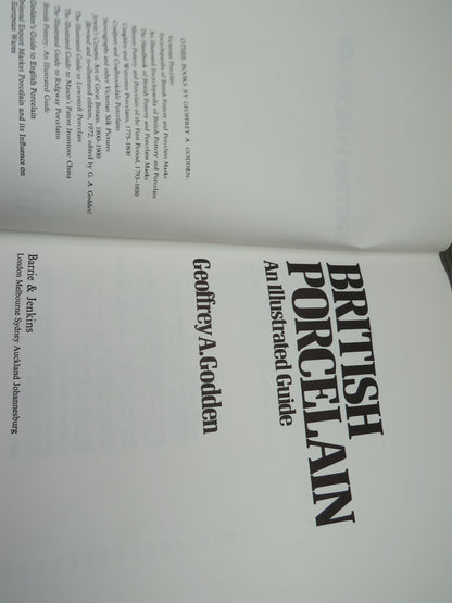 British Porcelain An Illustrated Guide By Geoffrey A. Godden 1980