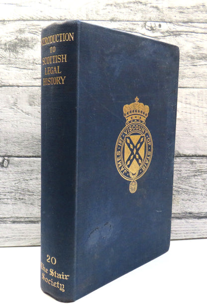 An Introduction To Scottish Legal History By Various Authors The Stair Society 1958 book front cover