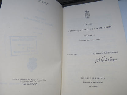 Admiralty Manual of Seamanship Volume II Revised 1981