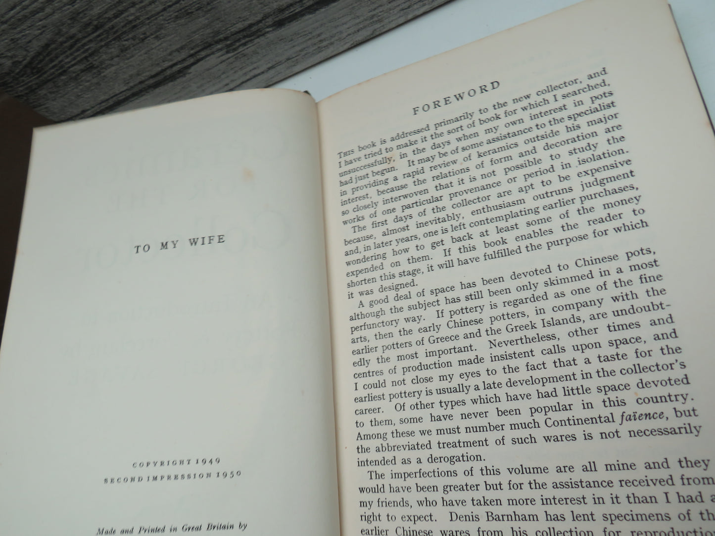 Ceramics For The Collector An Introduction To Pottery & Porcelain By George Savage 1950