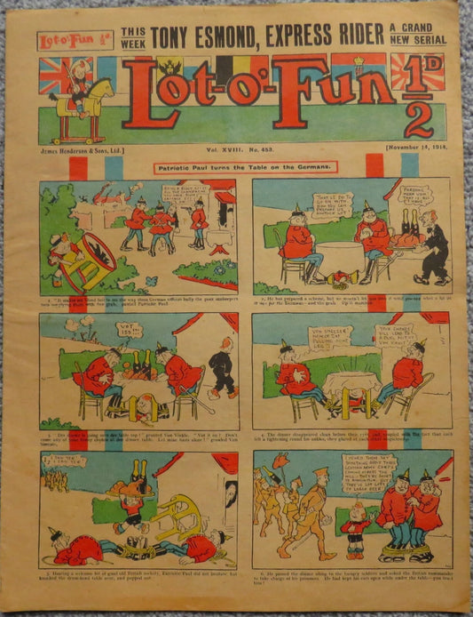 Lot-O-Fun Tony Esmond, Express Rider Vol XVIII No.453 1914 book front cover