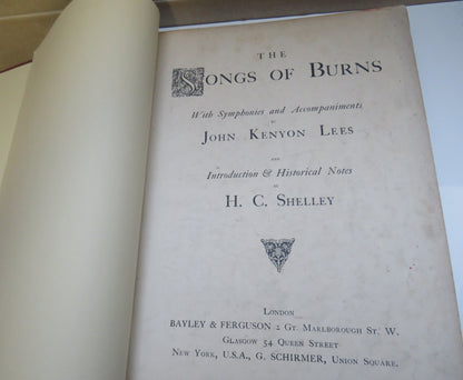The Songs Of Burns With Symphonies And Accompaniments By John Kenyon Lees book image 3