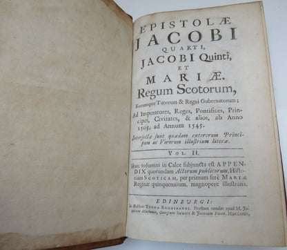 Epistolae Jacobi Quarti Jacobi Quinti Et Mariae Regum Scotorum Vol I & II 1722 book image 4