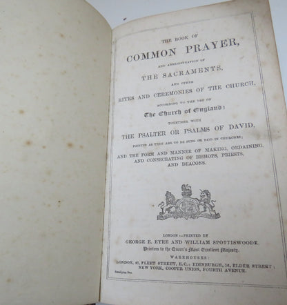 The Book Of Common Prayer -The Church Of England - Antique Book book image 3