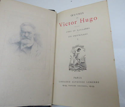 Oeuvres De Victor Hugo O'Des Et Ballades Les Orientales  Antique French Book book image 3