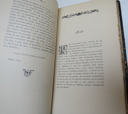 Oeuvres De Victor Hugo O'Des Et Ballades Les Orientales  Antique French Book book image 5