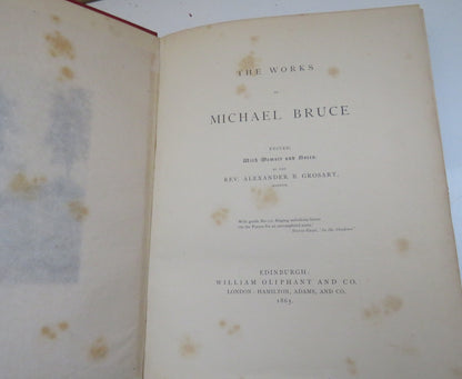 The Works Of Michael Bruce By The Rev. Alexander B. Grosart 1865 book image 3