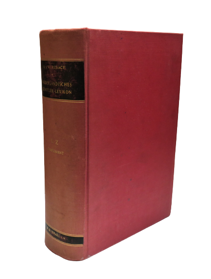 Niederlandisches Kunstler-Lexikon Von Dr Alfred Von Wurzbach L-Z- Dutch Book