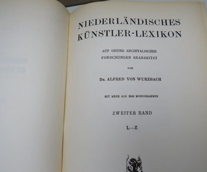 Niederlandisches Kunstler-Lexikon Von Dr Alfred Von Wurzbach L-Z- Dutch Book book image 4