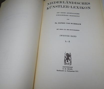 Niederlandisches Kunstler-Lexikon Von Dr Alfred Von Wurzbach L-Z- Dutch Book book image 5