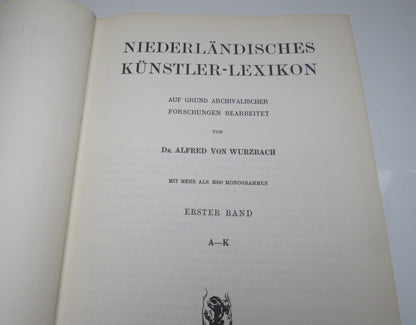 Niederlandisches Kunstler-Lexikon Von Dr Alfred Von Wurzbach - Dutch Book book image 4