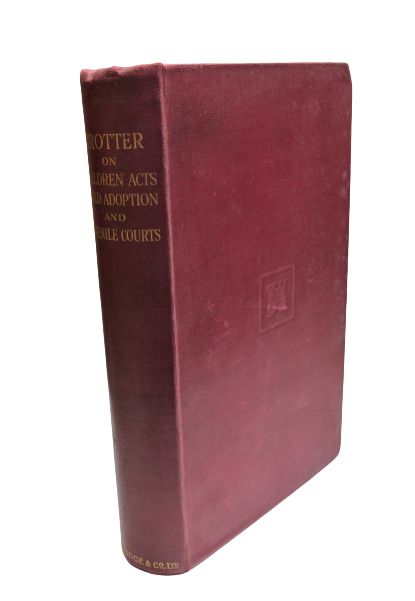 The Law As To Children And Young Persons By Thomas Trotter 1938 book front cover