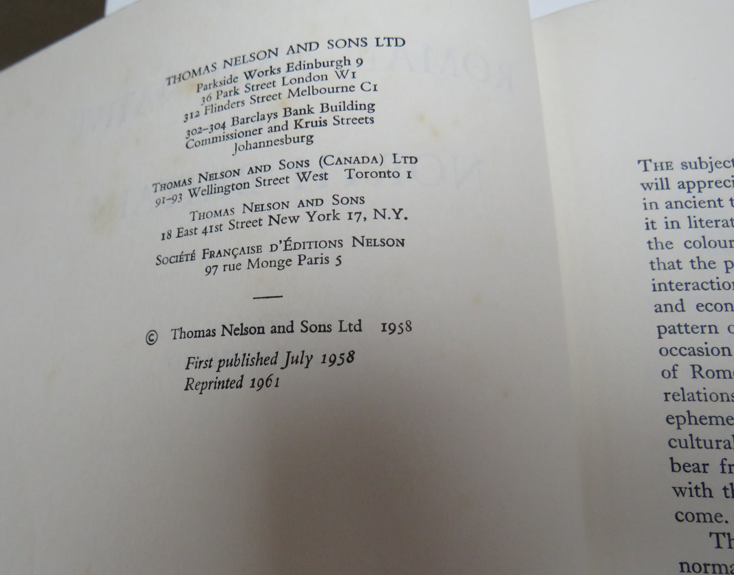 Roman And Native In North Britain Edited By I.A. Richmond 1961