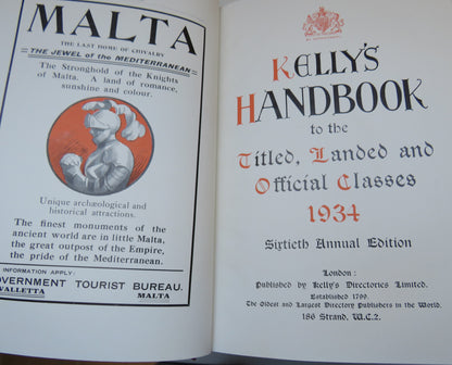 Kelly's Handbook To The Titled, Landed And Official Classes 1934 book image 7