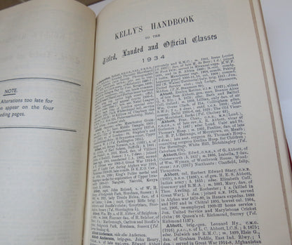 Kelly's Handbook To The Titled, Landed And Official Classes 1934 book image 8