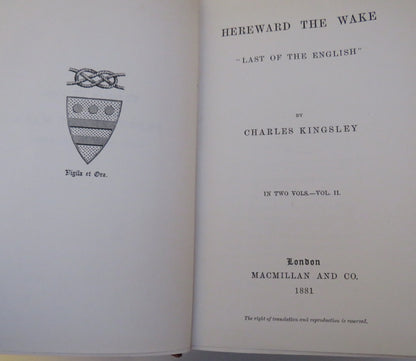 Hereward The Wake "Last Of The English" By Charles Kingsley Volume 1 & II 1881 book image 4