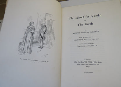 The School For Scandal And The Rivals By Richard Brinsley Sheridan 1896 book image 4