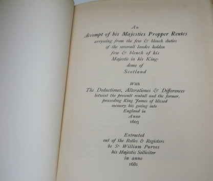 Revenue Of The Scottish Crown, 1681 By Sir William Purves 1897 book image 4