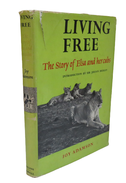Living Free The Story Of Elsa and Her Cubs By Joy Adamson 1961 book front cover