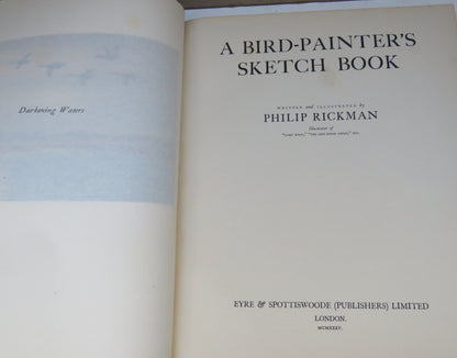 A Bird-Painter's Sketch Book Written and Illustrated By Philip Rickman 1935 book image 3