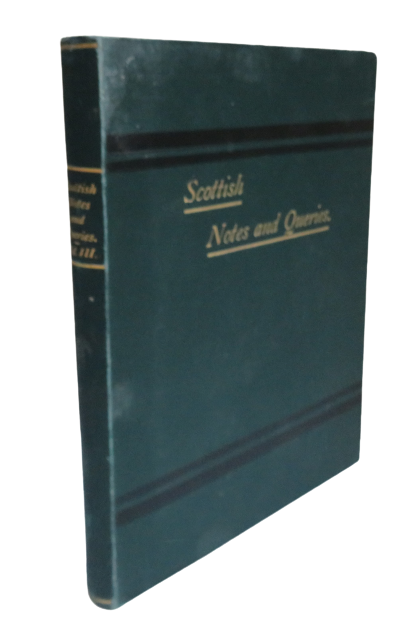 Scottish Notes and Queries Vol III 1890