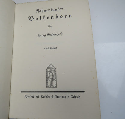 Fahnenjunker Volkenborn Von Georg Grabenhorst 1928 - German Book book image 3