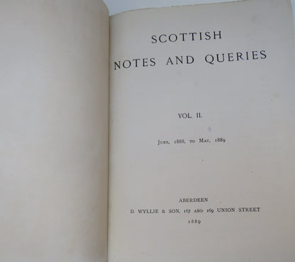 Scottish Notes and Queries Vol II 1889 book image 3