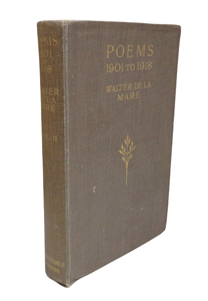 Poems 1901 To 1918 By Walter De La Mare Volume II - 1925 book front cover