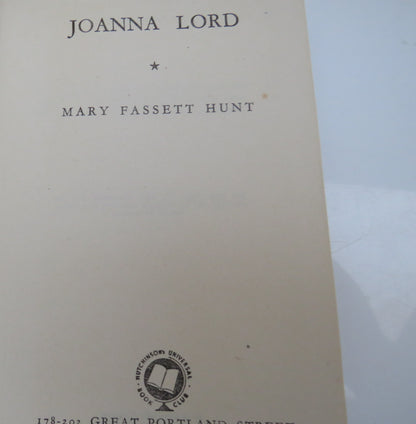 Joanna Lord By Mary Fassett Hunt 1957 book image 3