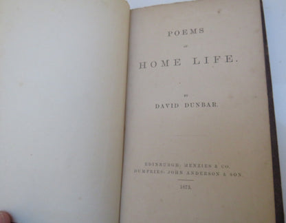 Poems Of Home Life By David Dunbar 1873 book image 3