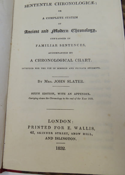 Sententiae Chronologicae Or A Complete System Of Ancient And Modern Chronology 1832 book image 5