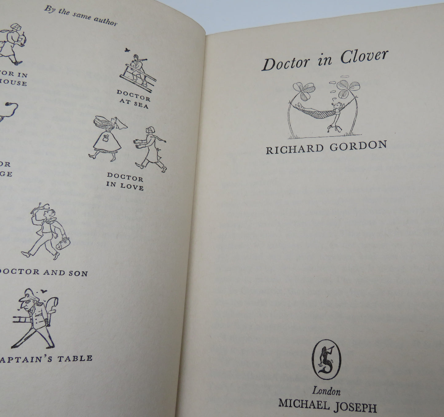 Doctor In Clover By Richard Gordon 1960 First Edition