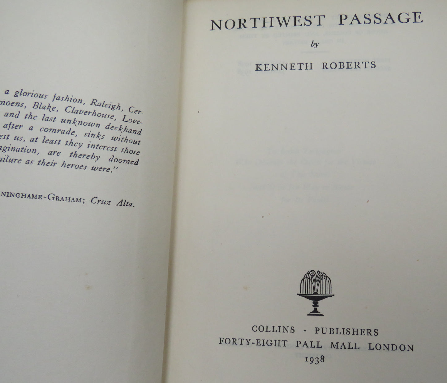 Northwest Passage By Kenneth Roberts 1938