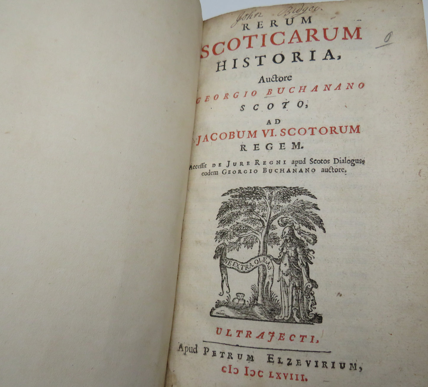 Rerum Scoticarum Historia Auctore Georgio Buchanano Scoto Ad Jacobum VI Scotorum Regem - 1668 - Antique Scottish Book