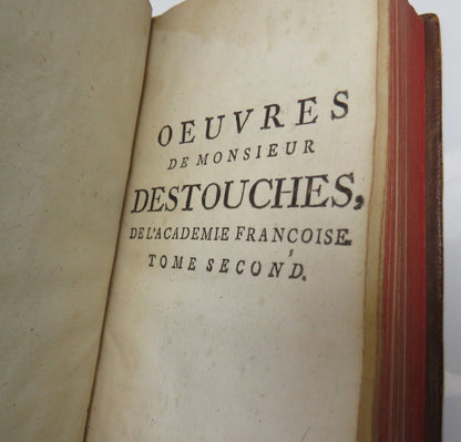 Oeuvres De Monsieur Destouches De L'Academie Fancoise Nouvelle Edition Volume II 1755 Antique French book image 6