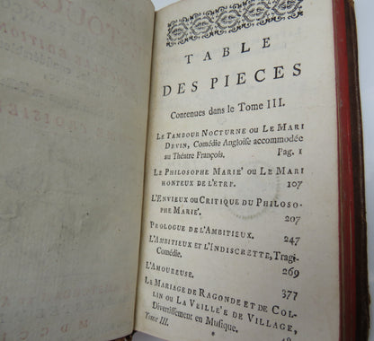 Oeuvres De Monsieur Destouches De L'Academie Fancoise Nouvelle Edition Volume III 1755 Antique Frenc book image 8