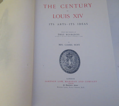 The Century Of Louis XIV Its Arts-Its Ideas By Mrs Cashel Hoey book image 3