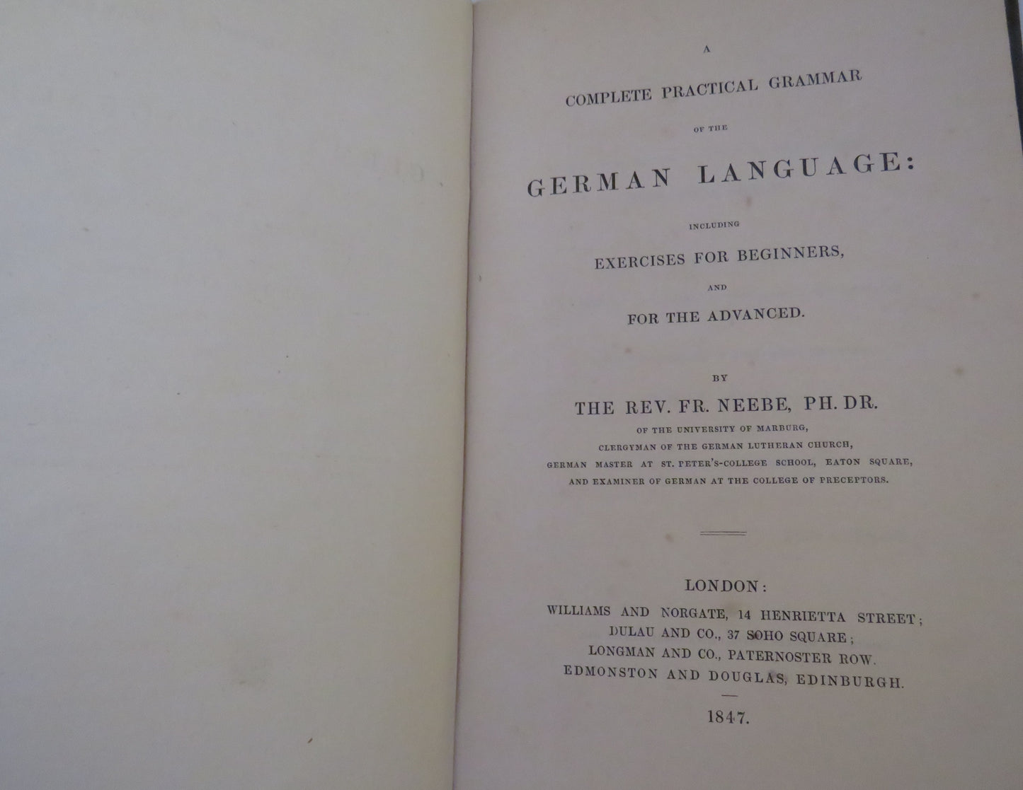 A Complete Practical Grammar Of The German Language 1847