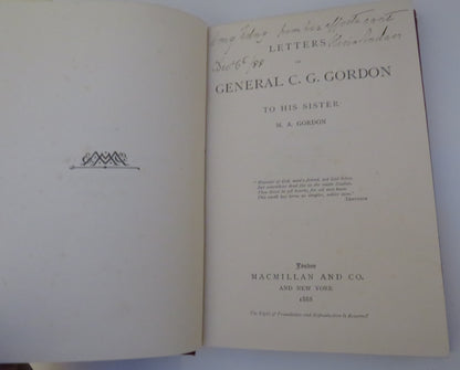 Letters Of General C.G. Gordon To His Sister M. A. Gordon 1888 book image 3