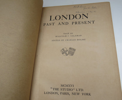 London Past and Present Text By Malcolm C. Salaman 1916 book image 3