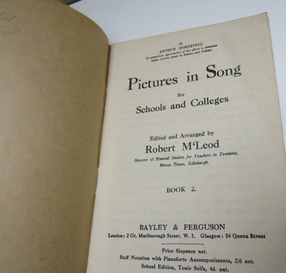 Pictures In Song For Schools & Colleges Edited & Arranged By Robert McLeod book image 3