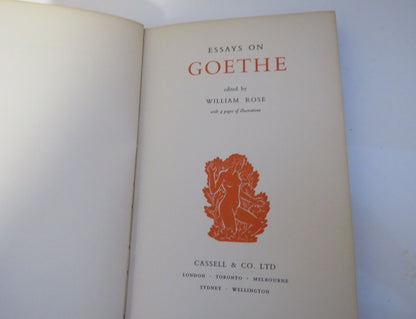 Essays On Goethe Edited By William Rose 1949 book image 4