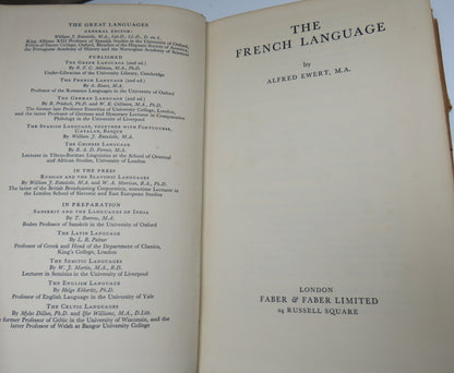 The French Language By Alfred Ewert M.A 1949 book image 4