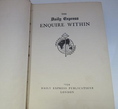 The Daily Express Enquire Within 1934 book image 3