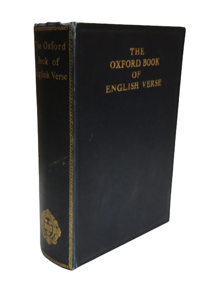 The Oxford Book Of English Verse 1250-1900 Chosen and Edited By Arthur Quiller-Couch 1927 book front cover