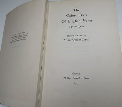 The Oxford Book Of English Verse 1250-1900 Chosen and Edited By Arthur Quiller-Couch 1927 book image 4