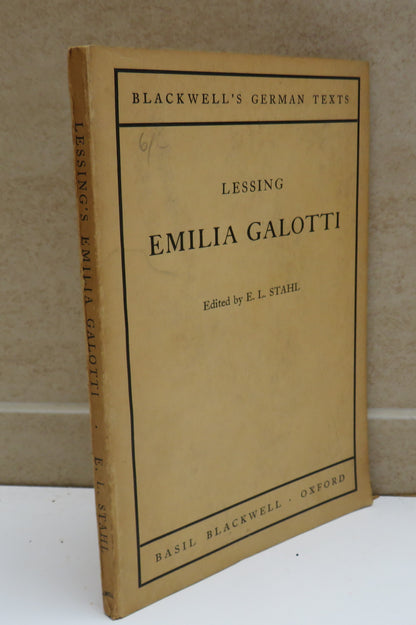 Emilia Galotti Edited By E.L.Stahl 1946 Blackwell's German Texts book image 2